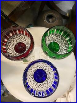 Jewel Colored Set of 3 Wine Goblets
