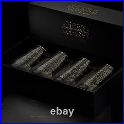 JoyJolt Star Wars Glassware.'Deco' Highball Glasses Set of 4 13.5oz Star War