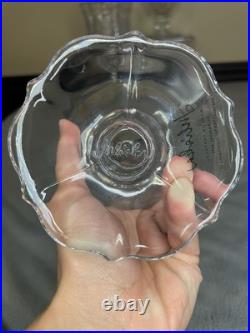 Juliska Colette Clear GLASS Goblets set of 4 Signed & Labels- Made in Portugal