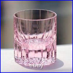 K9 Crystal 2PCS Glasses Rock Whiskey Set New Style 2024 Glass Cut Green&Pink 8oz