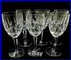 KILDARE by Waterford Crystal CLARET Wine GLASSES 6 1/2 Tall Set of 6