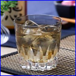 Kagami Crystal Azekura Whiskey Rocks Glass BlueInk T394-312BLK Crystal Glassware