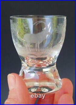 Kenyan-African by QUEEN LACE Cordial Glass Cut Crystal Safari Animals Set of 5