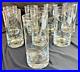 Kosta Boda Line Gold Highball Glasses from Sweden 2-3/4 x 6 Set of 8