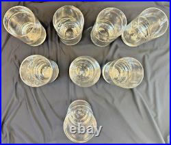 Kosta Boda Line Gold Highball Glasses from Sweden 2-3/4 x 6 Set of 8