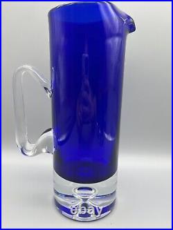 Krosno Barware Cocktail BLOCK Crystal Cobalt Blue STOCKHOLM Pitcher Glasses Set