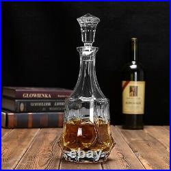 LANFULA Liquor Whiskey Decanter Set + Rock Glasses Set Gift-Box for Men Dad