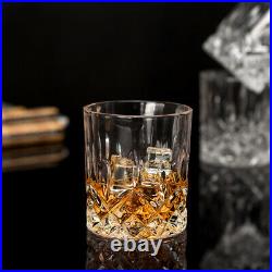 LANFULA Old Fashioned Whiskey Glass 10 Oz Scotch Rock Glassware Barware Set of 4