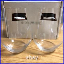 LE CREUSET glass tumbler pair set clear
