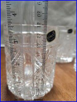 LEAD CRYSTAL GLASS SET of 8 OXFORD BOHEMIA POLTAR 300 ML OLD FASHIONED SKLARNE