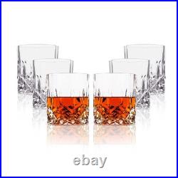 LEMONSODA Crystal Cut Old Fashioned Whiskey Glasses 10oz 2/4/6ct