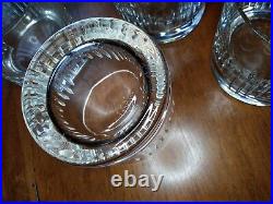 LOT 4 LENOX LC23 CRYSTAL Double Old Fashioned Glass Tumbler Varying Vertical Cut