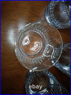 LOT 4 LENOX LC23 CRYSTAL Double Old Fashioned Glass Tumbler Varying Vertical Cut