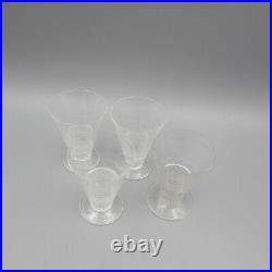 Lalique France BOURGUEIL Shot / Cordial Glasses Set of Four