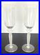 Lalique Louvre Champagne Flute Glass Set of 2 France Mint