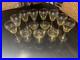 Lancaster Crystal Glass Set of 8 Topaz Yellow Stemware Plus 5 Extra Pieces