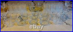 Large Crystal Table Service Set 16 Cristal Tumblers + Arcoroc Bowls- 44 Pieces