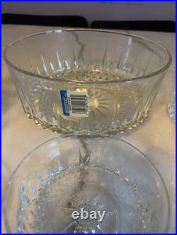 Large Crystal Table Service Set 16 Cristal Tumblers + Arcoroc Bowls- 44 Pieces