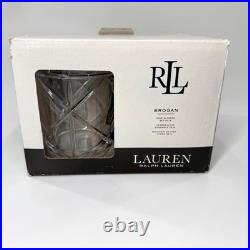 Lauren Ralph Lauren Brogan Wine Glasses Set of 4 Clear New Crystal 15.8oz NIB