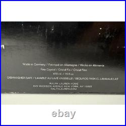 Lauren Ralph Lauren Brogan Wine Glasses Set of 4 Clear New Crystal 15.8oz NIB