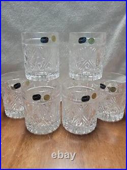 Lead Crystal Glass Set 8 Oxford Bohemia Poltar 300 ML Old Fashioned Sklarne