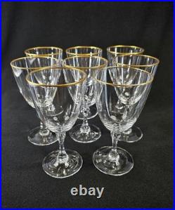 Lenox Crystal Mansfield (Gold Trim) Wine Glasses 5 7/8 Set of 8 Excellent