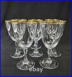 Lenox Crystal Mansfield (Gold Trim) Wine Glasses 5 7/8 Set of 8 Excellent