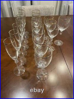 Lenox Gold Rimmed Glassware Mixed Set (18 Piece)