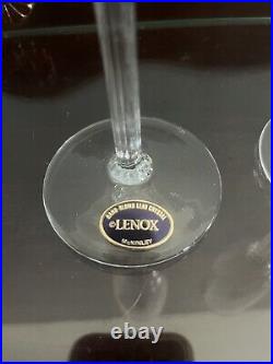 Lenox Hand-Blown Lead Crystal McKinley Champagne Flutes NEW