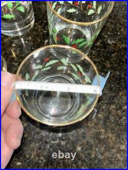 Lenox Holiday Double On Rocks Holly Berry Christmas Old Fashioned Glass Set of 8 Lenox Holiday Double On Rocks Holly Berry Christmas Old Fashioned Glass Set of 8