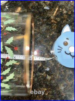 Lenox Holiday Double On Rocks Holly Berry Christmas Old Fashioned Glass Set of 8