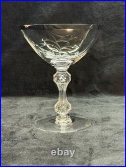 Lenox Kingsley Tiffin-Franciscan Platinum Etched Crystal 8-Pc Set Goblets Coupes