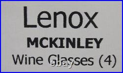 Lenox MCKINLEY Wine Glasses SETS OF FOUR More Items Available MINT IN BOX