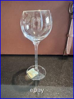 Lenox SOLITAIRE PLATINUM Crystal Wine Glasses 8 Set of 12 New in Boxes