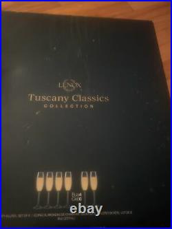 Lenox Tuscany Classics Collections. Party Flutes Set of 6 Brand New