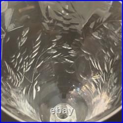 Libbey Rock Sharpe Vintage Crystal Wine Glasses Set of 10 7.75 Tall