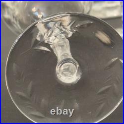 Libbey Rock Sharpe Vintage Crystal Wine Glasses Set of 10 7.75 Tall