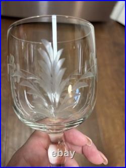 Libbey Wheat Stem 3003 Cut Crystal Stemware Set 45 Pc Discontinued
