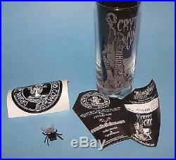 Living Dead & Tarot Witch Crystal Etching Glassware Set oF 4 Glasses COA Signed