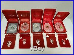 Lot of 14 Waterford Crystal 12 Days of Christmas Ornaments Set 1979, 1982 & More