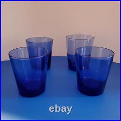 Lot of 20 Pier 1 Cobalt Blue glasses plus glass identifiers charms FREE SHIPPING