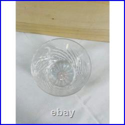 Lot of 7 Vintage Cut Crystal Whiskey Glasses Set Assorted Geometric Patterns