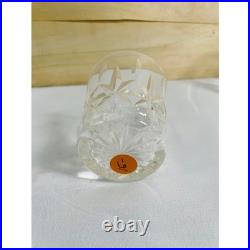Lot of 7 Vintage Cut Crystal Whiskey Glasses Set Assorted Geometric Patterns