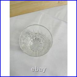 Lot of 7 Vintage Cut Crystal Whiskey Glasses Set Assorted Geometric Patterns