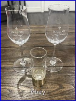 Louis XIII Riedel Crystal Glass Set Of 2 With Matching Jigger