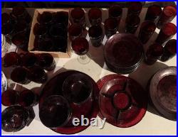 Luminarc Cristal D'Arques Durand Ruby Red Set. 70 Pieces