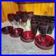 Luminarc Cristal d’Arques Durand 18pc Ruby Red Glass Goblets, Tumblers, Bowl Set