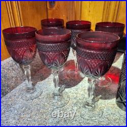 Luminarc Cristal d'Arques Durand 18pc Ruby Red Glass Goblets, Tumblers, Bowl Set