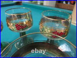 Luminarc German Roemer Lemberg / Pflaz Green gold crystal wine glass PICK SET