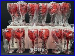 MARQUIS by WATERFORD Brookside Red Crystal Wine Glasses 8.5 Set of 4 Lot Of 3